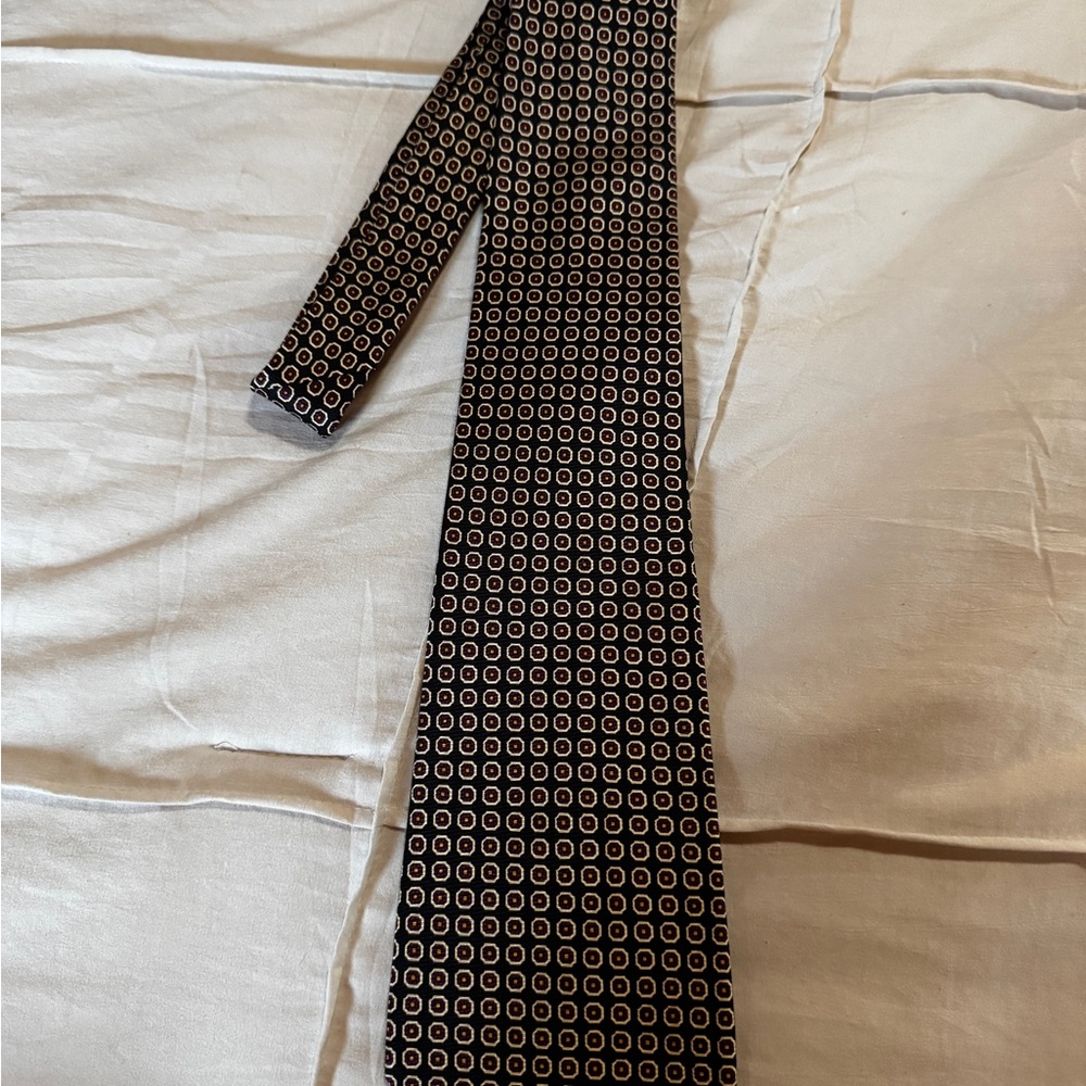 Ralph Lauren Black, Maroon, White Classic Tie
